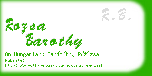 rozsa barothy business card